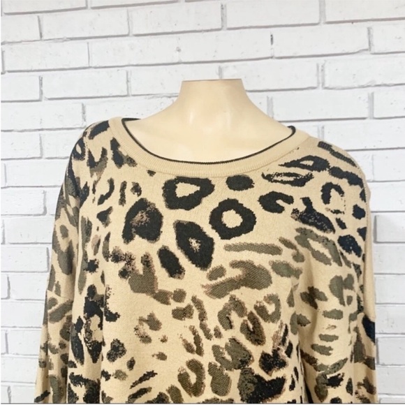 Rachel Rachel Roy Leopard Print Women's Sweater - Picture 4 of 4
